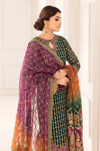 Buy BAROQUE CHANTELLE '22 | green and purple color available in Next day shipping @Lebaasonline. We are the Largest Baroque Designer Suits in London UK with shipping worldwide including UK, Canada, Norway, USA. The Pakistani Wedding Chiffon Suits USA can be customized. Buy Baroque Suits online in Germany on SALE!