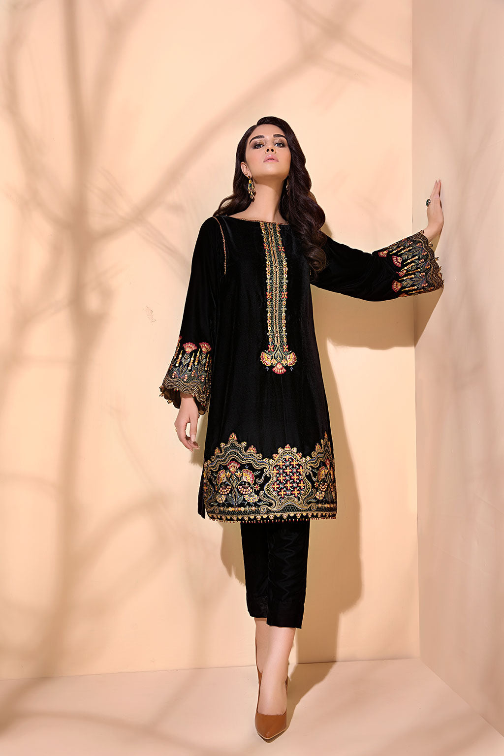 Pakistani velvet dresses on sale 2018