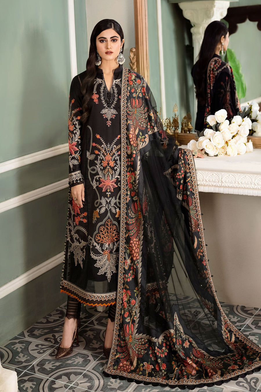 Pakistani designer Maria B store winter dress