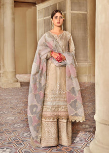 QALAMKAR | FORMALS 2022 | KIRAZ Golden Pakistani designer suits online available @lebasonline. We are the largest stockists of Maria B, Qalamkar Q line 2022 collection. The Asian outfits UK for Wedding can be customized in Gharara suits. Express shipping is available in UK, USA, France, Belgium for Maria B Sale