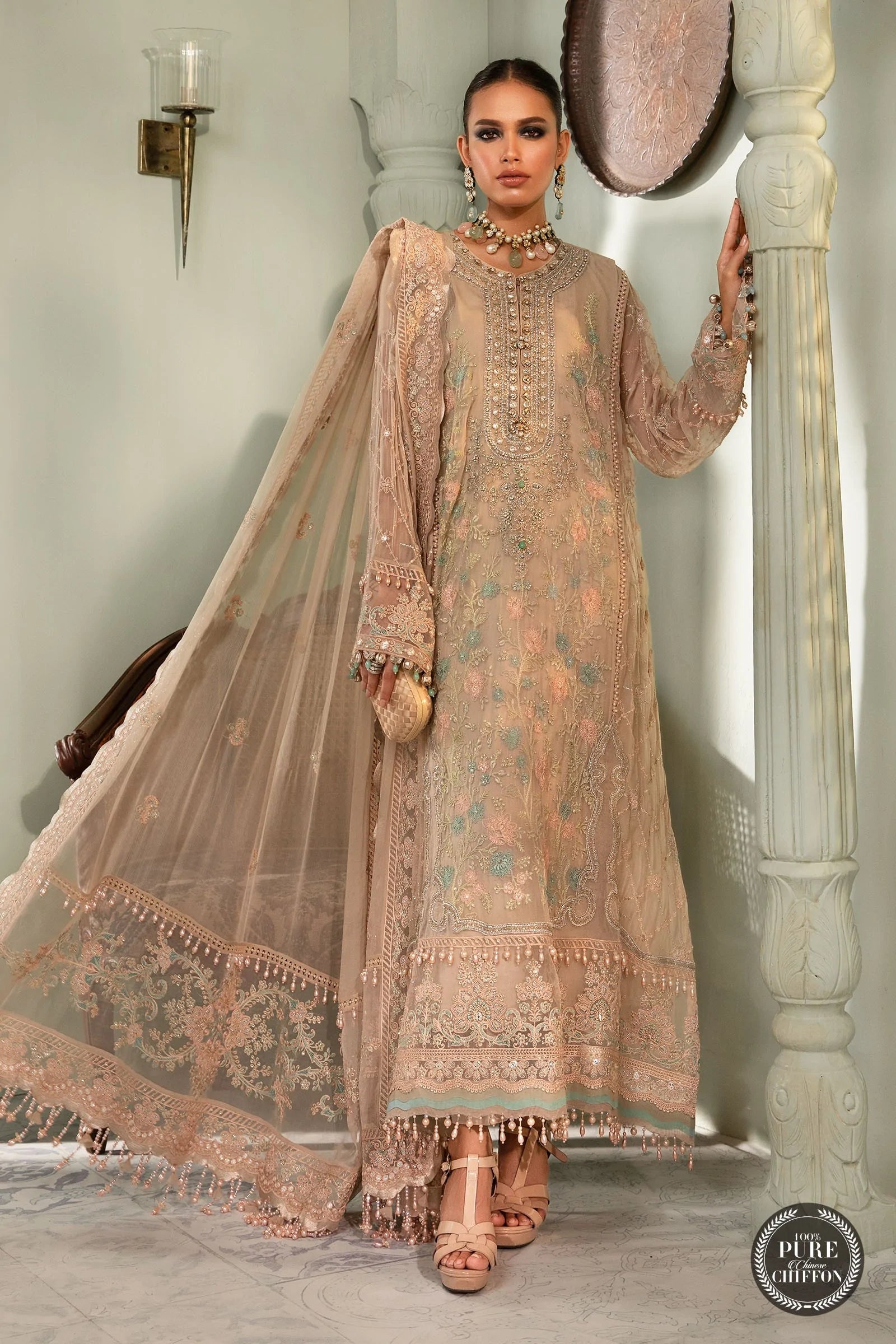 Buy Party Wear Indian Dresses Online for Women at Best Price 2022 Tagged Maria B Mbroidered Chiffon Eid Collection Eid 2020 LebaasOnline