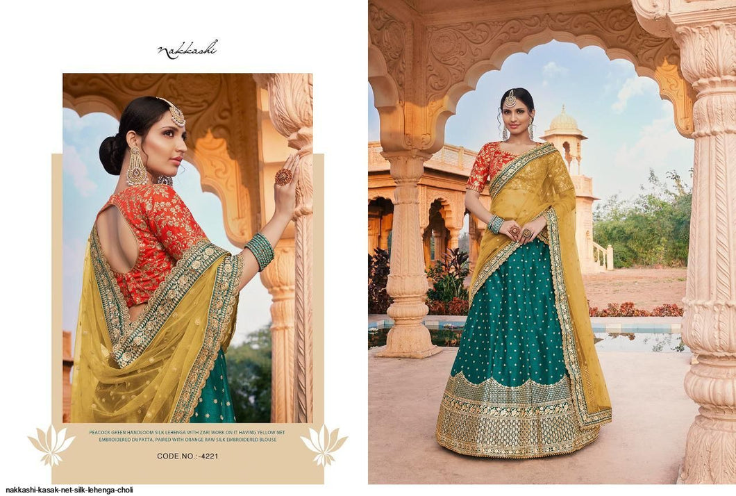 Dusty Peach Colour NAKKASHI SAADGI Heavy Designer Bridal Wedding Wear  Latest Lehenga Choli Collection 5191 - The Ethnic World