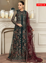 Load image into Gallery viewer, Zarif - Pine Green PAKISTANI DRESSES &amp; READY MADE PAKISTANI CLOTHES UK. Buy Zarif UK Embroidered Collection of Winter Lawn, Original Pakistani Brand Clothing, Unstitched &amp; Stitched suits for Indian Pakistani women. Next Day Delivery in the U. Express shipping to USA, France, Germany &amp; Australia 