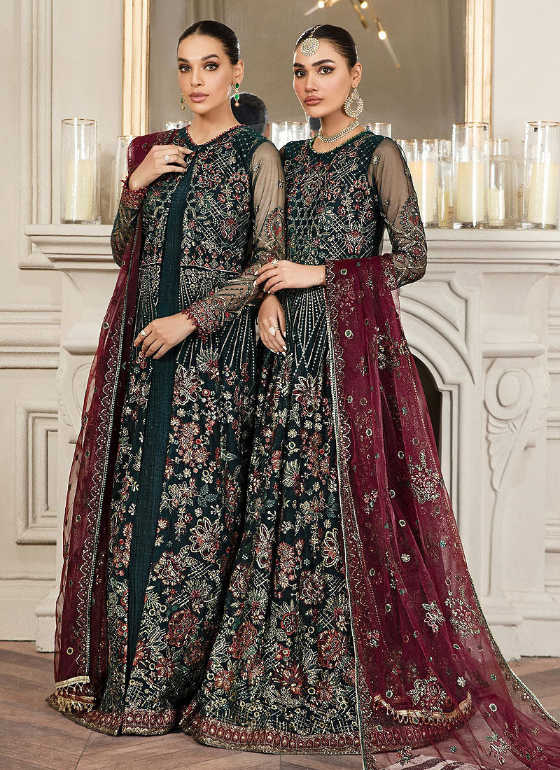 Zarif - Pine Green PAKISTANI DRESSES & READY MADE PAKISTANI CLOTHES UK. Buy Zarif UK Embroidered Collection of Winter Lawn, Original Pakistani Brand Clothing, Unstitched & Stitched suits for Indian Pakistani women. Next Day Delivery in the U. Express shipping to USA, France, Germany & Australia 